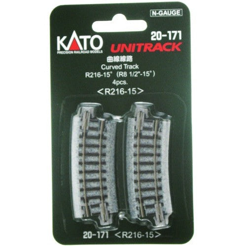 Kato N R216-15 Curve Track/4pc