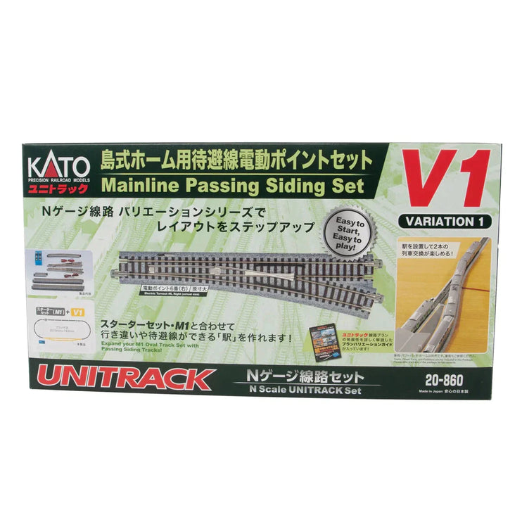 Kato N Scale V1 Mainline Passing Siding Set Unitrack