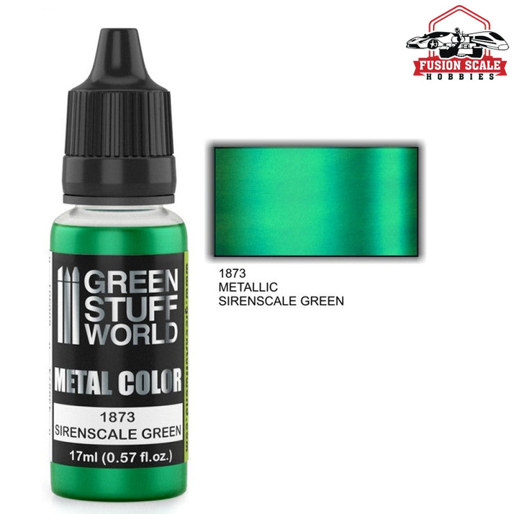 Green Stuff World Sirenscale Green Metallic Paint GSW1873 - Fusion Scale Hobbies