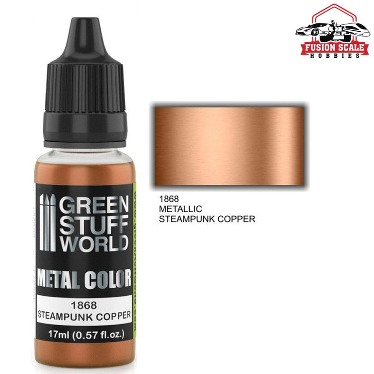 Green Stuff World Steampunk Copper Metallic Paint GSW1868 - Fusion Scale Hobbies