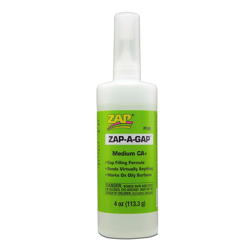 Zap-A-Gap CA+ Glue 4oz Green Bottle