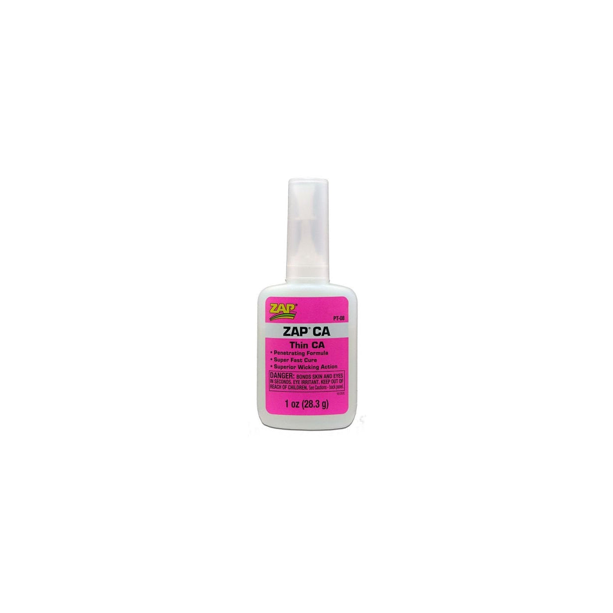 Zap Thin CA Glue 1 oz Pink Bottle
