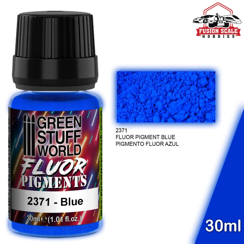 Green Stuff World Fluorescent Blue Pigment 30ml GSW2371 - Fusion Scale Hobbies