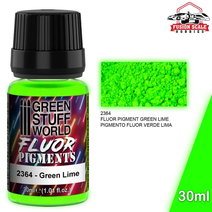 Green Stuff World Fluorescent Green Lime Pigment 30ml GSW2364 - Fusion Scale Hobbies