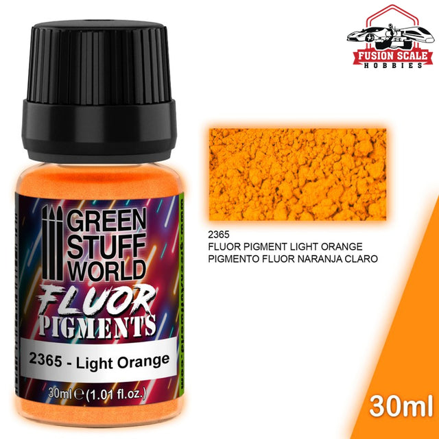 Green Stuff World Fluorescent Light Orange Pigment 30ml GSW2365 - Fusion Scale Hobbies