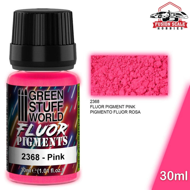 Green Stuff World Fluorescent Pink Pigment 30ml GSW2368 - Fusion Scale Hobbies