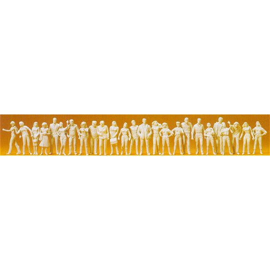 Preiser 1/72 Unpainted People Standing & Walking (25) (Kit)