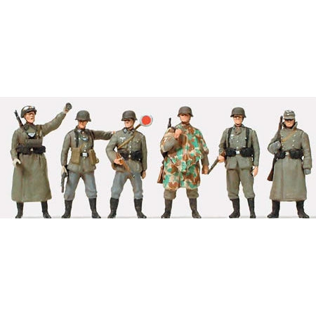 Preiser 1/72 Unpainted German Reich Police Guards 1939-45 (6) (Kit)