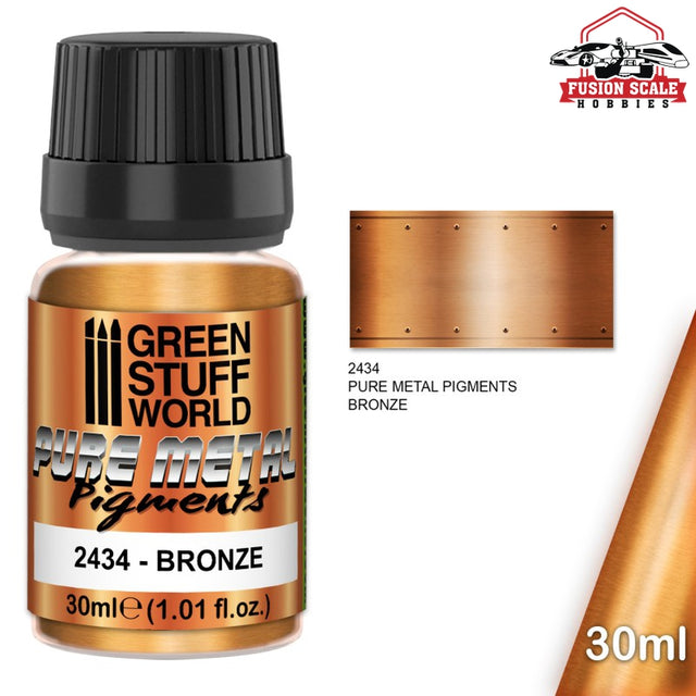 Green Stuff World Pure Metal Bronze Pigment 30ml GSW2434 - Fusion Scale Hobbies