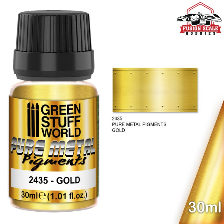 Green Stuff World Pure Metal Gold Pigment 30ml GSW2435 - Fusion Scale Hobbies