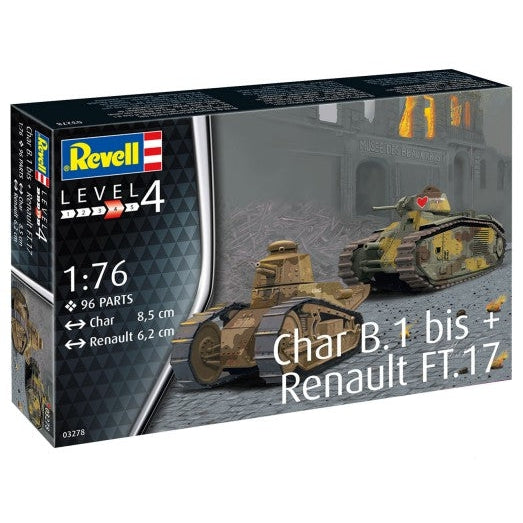 Revell 1/76 Char B1 bis & Renault FT17 Tanks