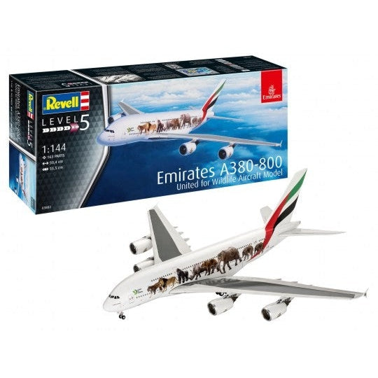 Revell 1/144 Airbus A380-800 Emirates Wild Life Airliner