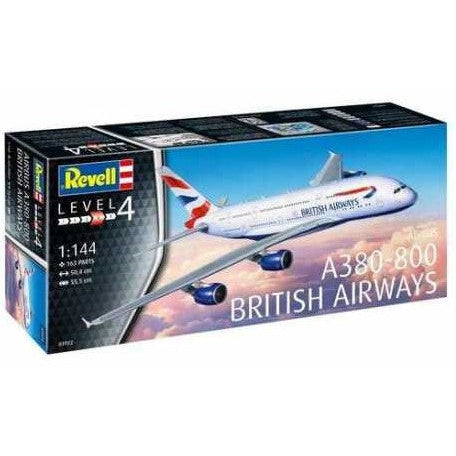 Revell 1/144 A380-800 British Airways Commercial Airliner