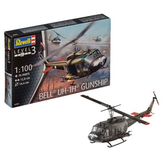 Revell 1/100 Bell UH1H Gunship Helicopter