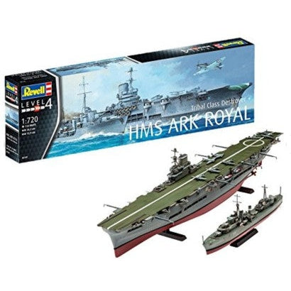 Revell 1/720 HMS Ark Royal Aircraft Carrier & Tribal Class Destroyer (2 Kits)