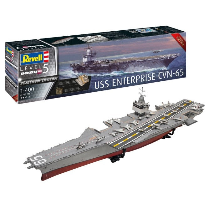 Revell 1/400 USS Enterprise CVN65 Nuclear Powered Aircraft Carrier Platinum Limited Edition