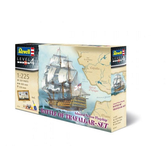 Revell 1/225 HMS Victory Sailing Ship Battle of Trafalgar (includes poster) w/paint & glue