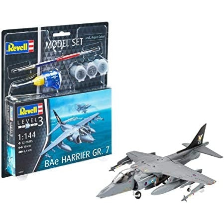 Revell 1/144 BAe Harrier Gr7 Aircraft w/paint & glue