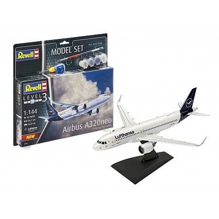 Revell Airbus A320 Neo Lufthansa Airliner With Paint and Glue