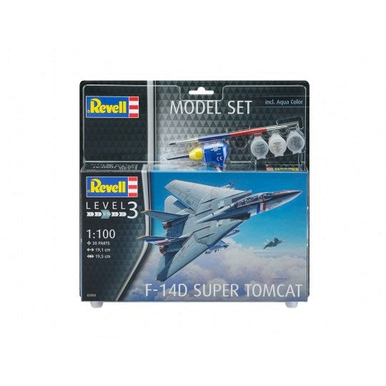 Revell 1/100 F14D Super Tomcat Fighter w/paint & glue