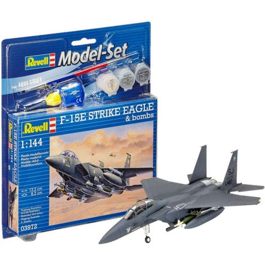 Revell 1/144 F15E Strike Eagle Attacker w/Bombs, paint & glue