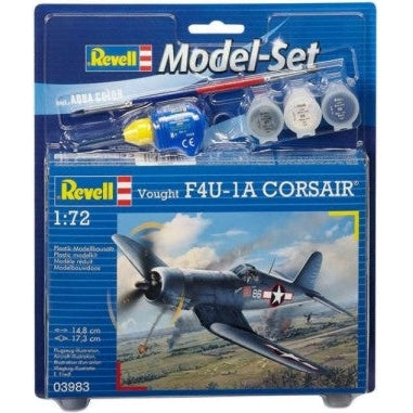 Revell 1/72 F4U1A Corsair Fighter w/paint & glue