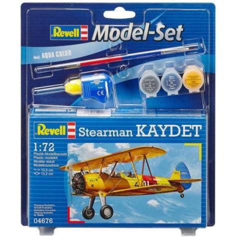 Revell 1/72 Stearman Kaydet BiPlane w/paint & glue