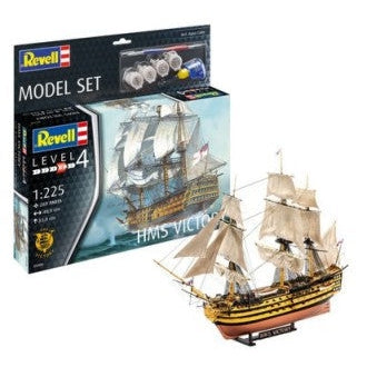 Revell 1/225 HMS Victory Sailing Ship w/paint & glue