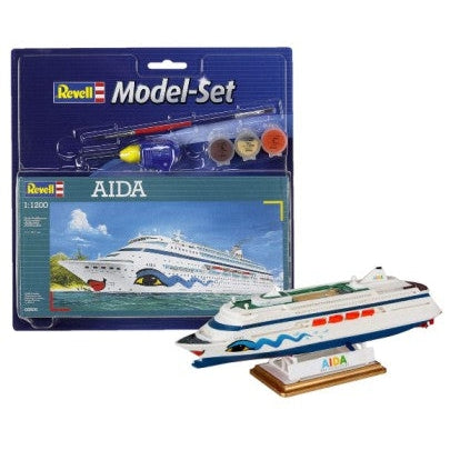 Revell 1/1200 Aida German Cruise Liner w/paint & glue