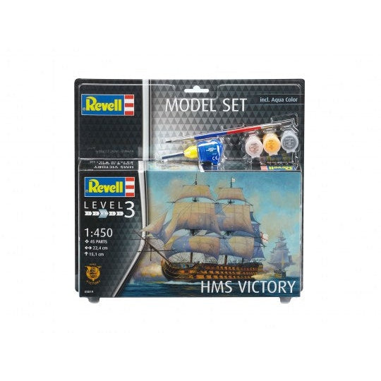 Revell 1/450 HMS Victory Sailing Ship w/paint & glue