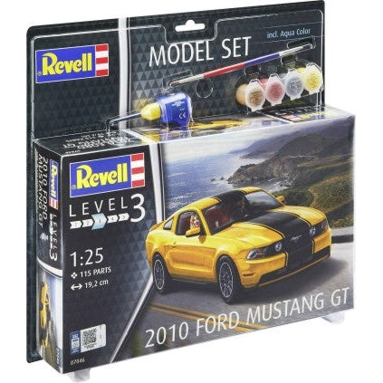 Revell 1/25 2010 Ford Mustang GT Car w/paint & glue