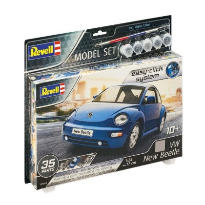 Revell 1/24 VW New Beetle Car (Snap) w/paint & glue