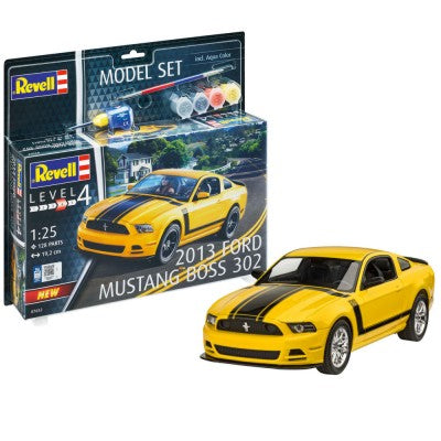 Revell 1/25 2013 Ford Mustang Boss 302 Car w/paint & glue