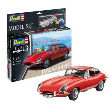 Revell 1/24 Jaguar E-Type Coupe w/paint & glue