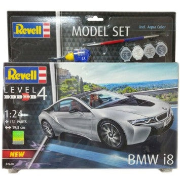 Revell 1/24 BMW i8 Sports Car w/paint & glue