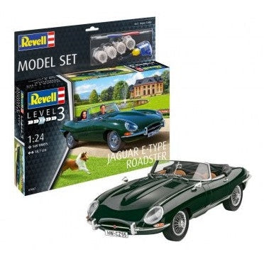 Revell 1/24 Jaguar E-Type Roadster w/paint & glue