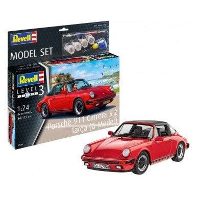 Revell 1/24 Porsche 911G Carrera 3.2 Targa Car w/paint & glue