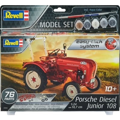 Revell 1/24 Porsche Diesel Junior 108 Farm Tractor (Snap) w/paint & glue