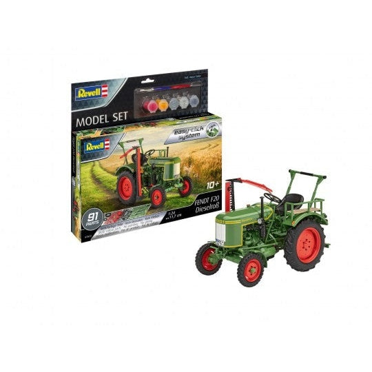 Revell 1/24 Fendt F20 Diesel Tractor (Snap) w/paint & glue (New Tool)