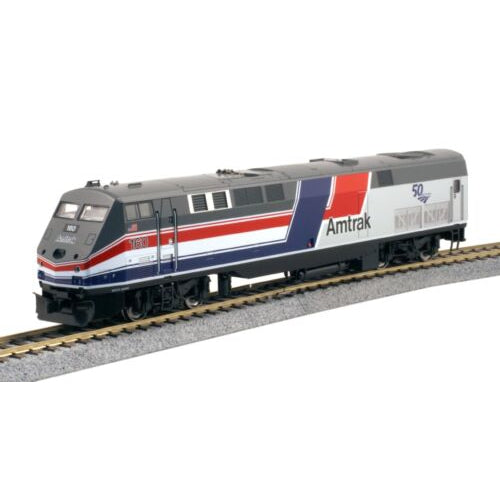 Kato HO Scale P42 Amtrak "Dash 8" Phase III #160 W/ 50th Anniversary Logo With Esu LokSound Sound and DCC Decoders