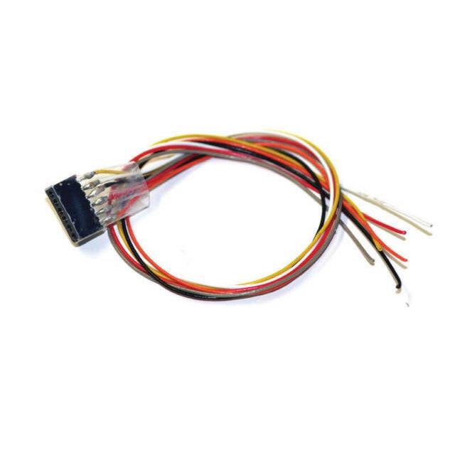 ESU Cable harness with 6-pin plug acc. to NEM651, DCC cable coloured, 30cm - Fusion Scale Hobbies