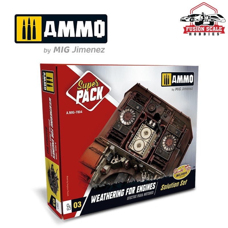 Ammo Mig Jimenez Weathering Engines Super Pack - Fusion Scale Hobbies
