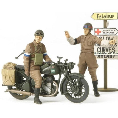 1/35 British BSA M20 Motorcycle w/Rider & MP - Fusion Scale Hobbies