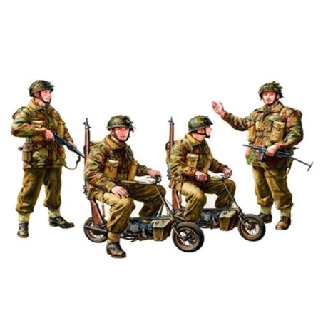 1/35 British Paratroopers (4) w/2 Small Motorcycles - Fusion Scale Hobbies