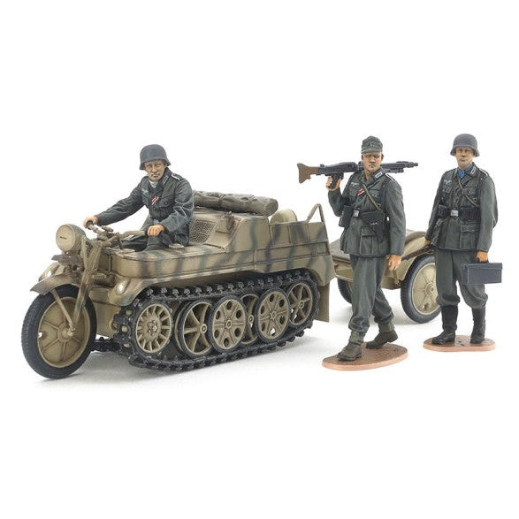 1/35 German SdKfz 2 Mid Production Kettenkraftrad w/Trailer & 3 Soldiers - Fusion Scale Hobbies