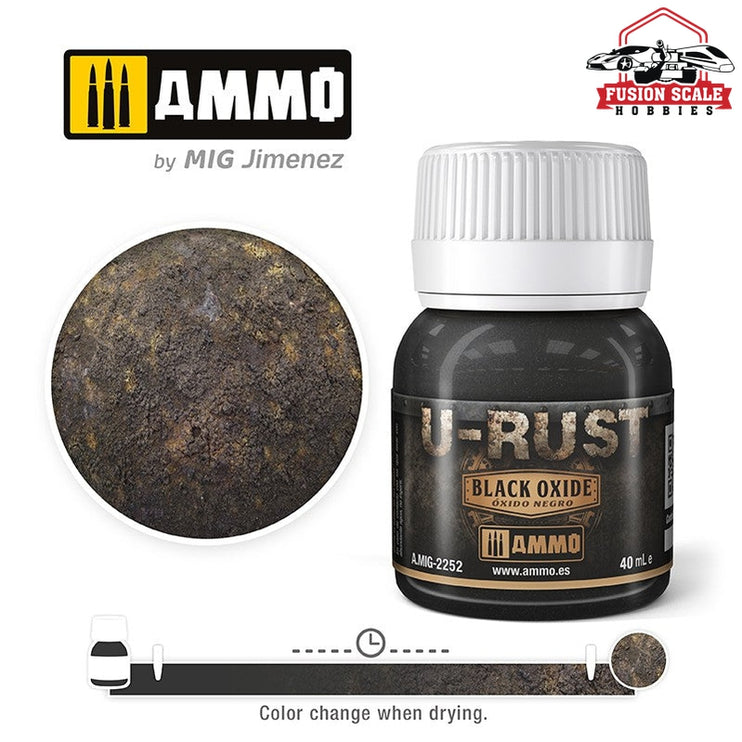 Ammo Mig Jimenez U-Rust Black Oxide - Fusion Scale Hobbies