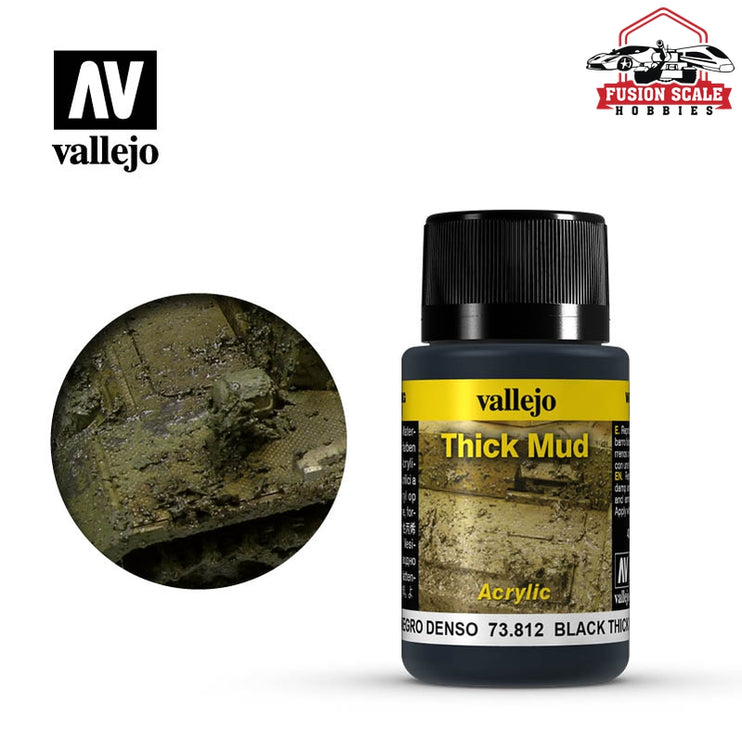 Vallejo Black Thick Mud Weathering Effect VLJ73812