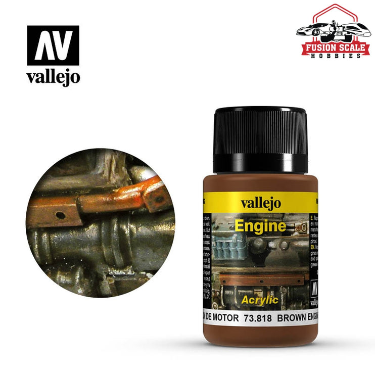 Vallejo Brown Engine Soot Weathering Effect VLJ73818