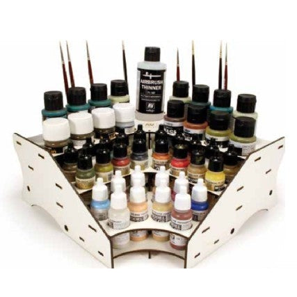 Corner Module Paint Display Stand (Holds 45 bottles & brushes) - Fusion Scale Hobbies