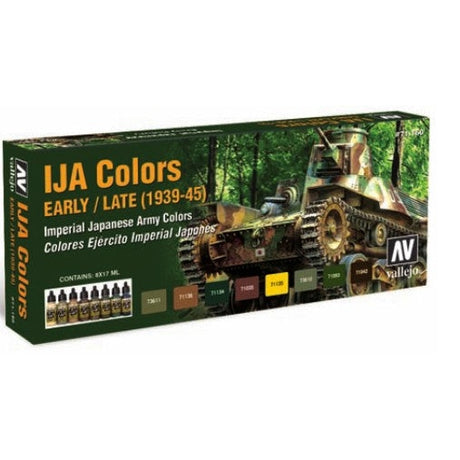 17ml Bottle IJA Camo Early/Late 1939-45 Model Air Paint Set (8 Colors) - Fusion Scale Hobbies